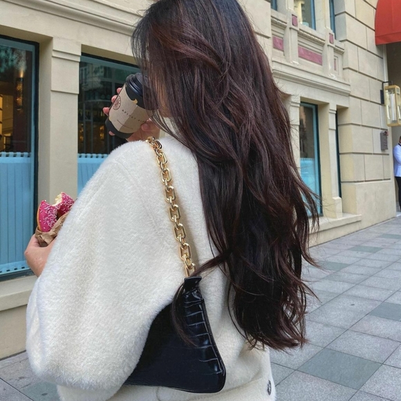 ZARA | Bloggers Fave Black Croc Faux Leather Bag - Picture 10 of 16